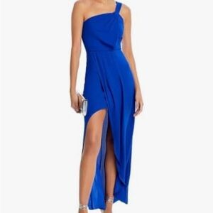 BCBGMaxAzria Royal Blue One-Shoulder Dress